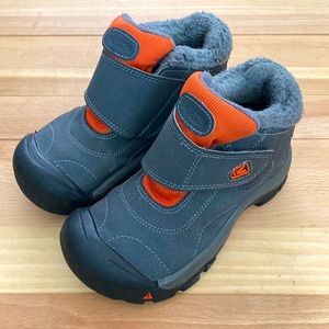 KEEN Gray + Orange Kootney Waterproof Boots